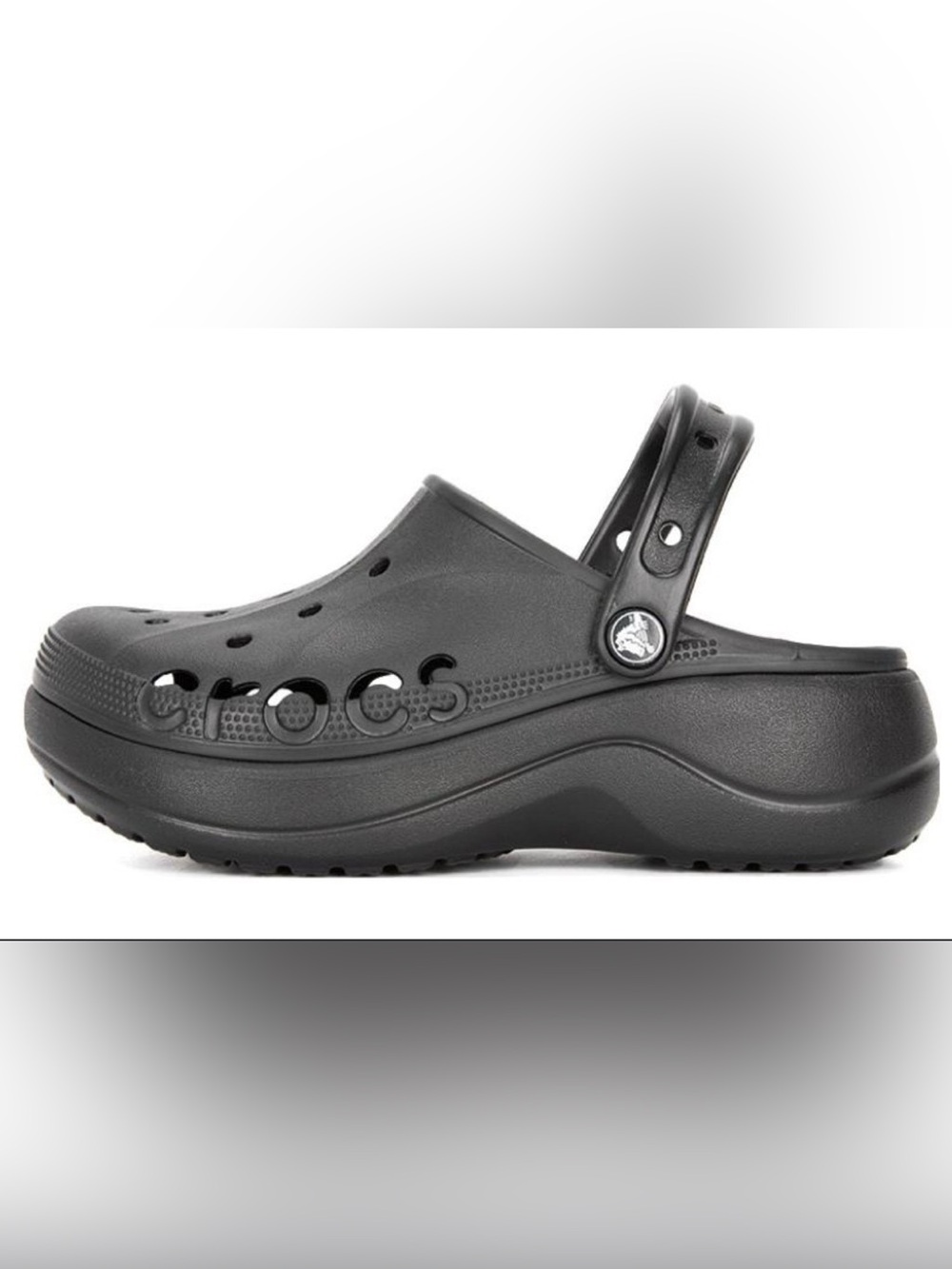 Crocs woman’s Baya Platform Clogs/ black size 7